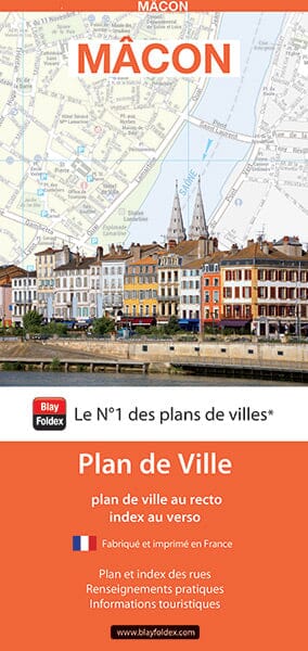 Mâcon, Saône-et-Loire - Plan de ville | Blay Foldex plan de ville Blay Foldex