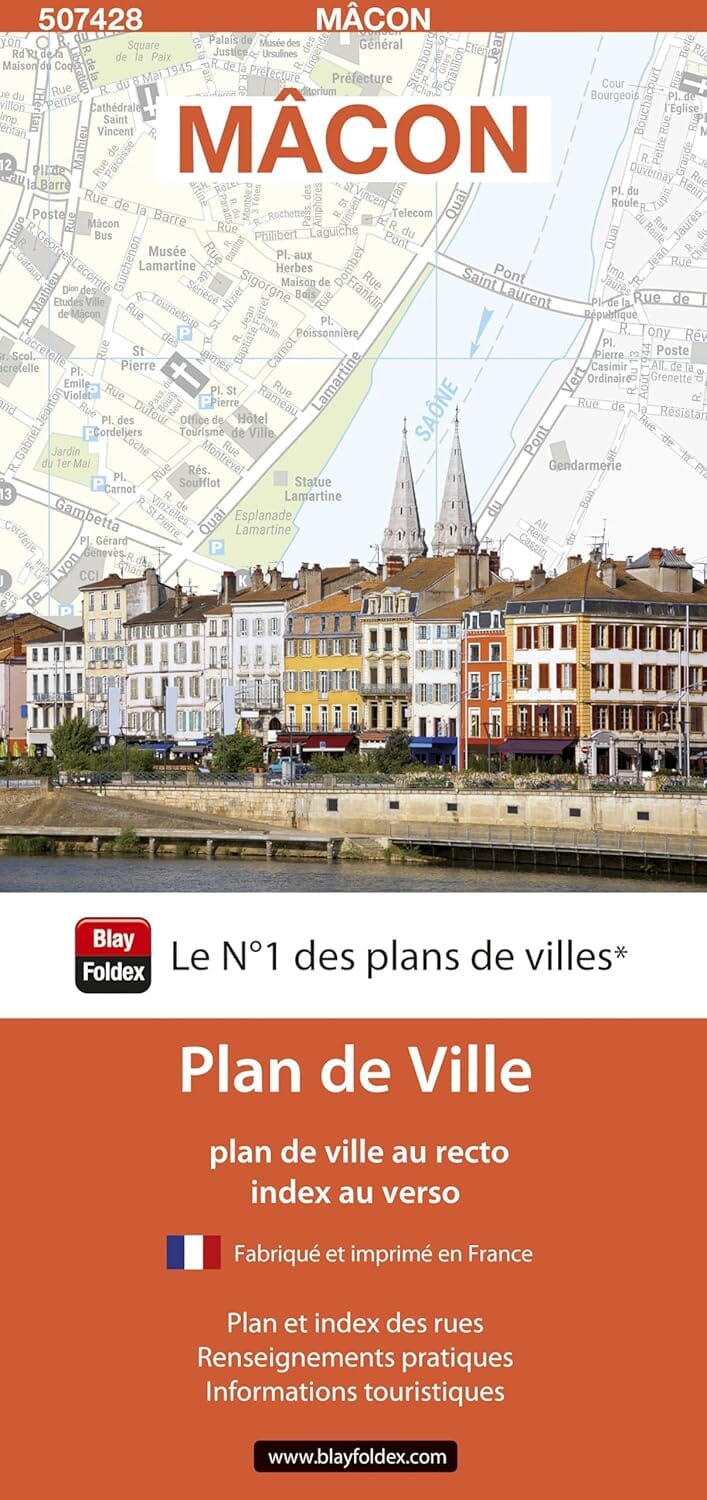 Mâcon, Saône-et-Loire - Plan de ville | Blay Foldex plan de ville Blay Foldex 