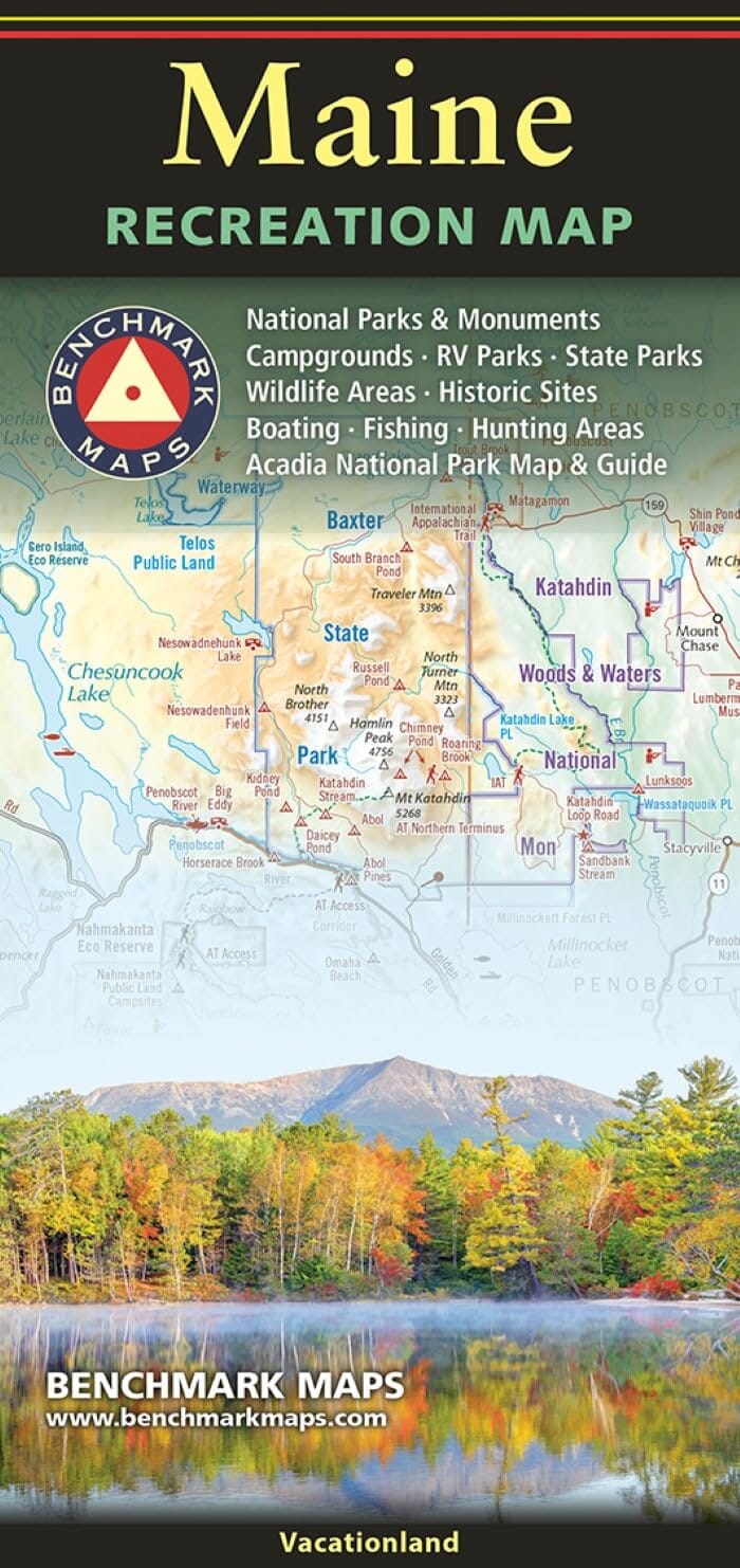 Maine Recreation Map | Benchmark Maps carte routière Benchmark Maps 