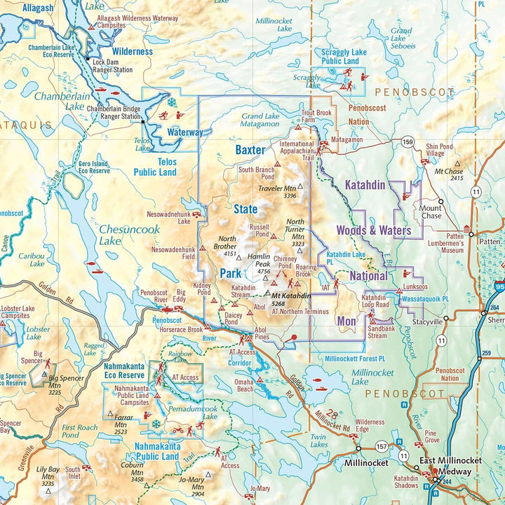 Maine Recreation Map | Benchmark Maps carte routière Benchmark Maps 