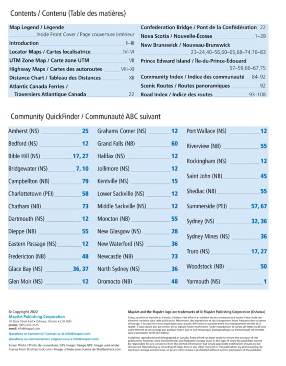 Maritimes Canada Back Road Atlas | Canadian Cartographics Corporation atlas Canadian Cartographics Corporation 