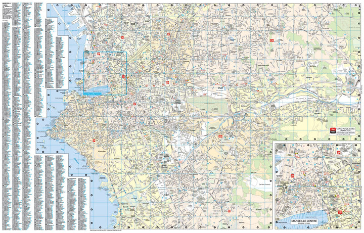 Marseille, Bouches-du-Rhône - Plan de ville "pocket" | Blay Foldex carte pliée Blay Foldex 