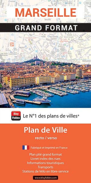 Marseille - Plan de ville grand format | Blay Foldex plan de ville Blay Foldex