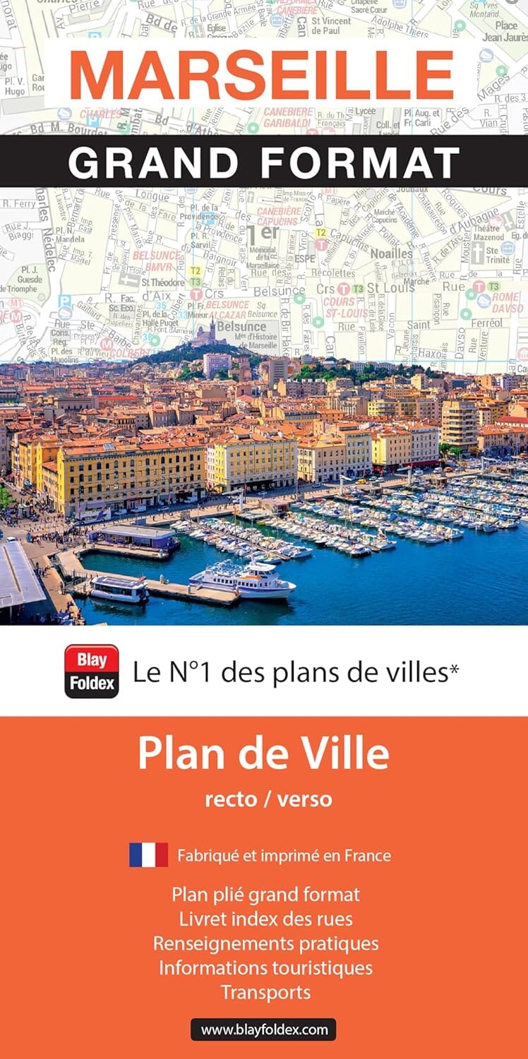 Marseille - Plan de ville grand format | Blay Foldex plan de ville Blay Foldex 