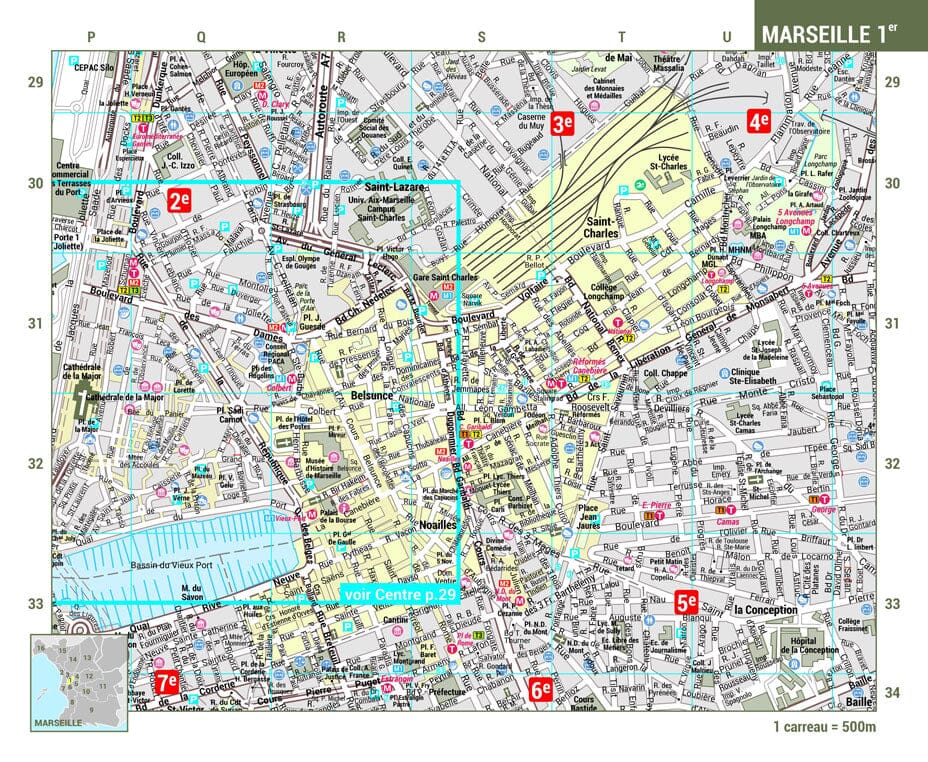Marseille – Plan de ville pratique | Blay Foldex plan de ville Blay Foldex