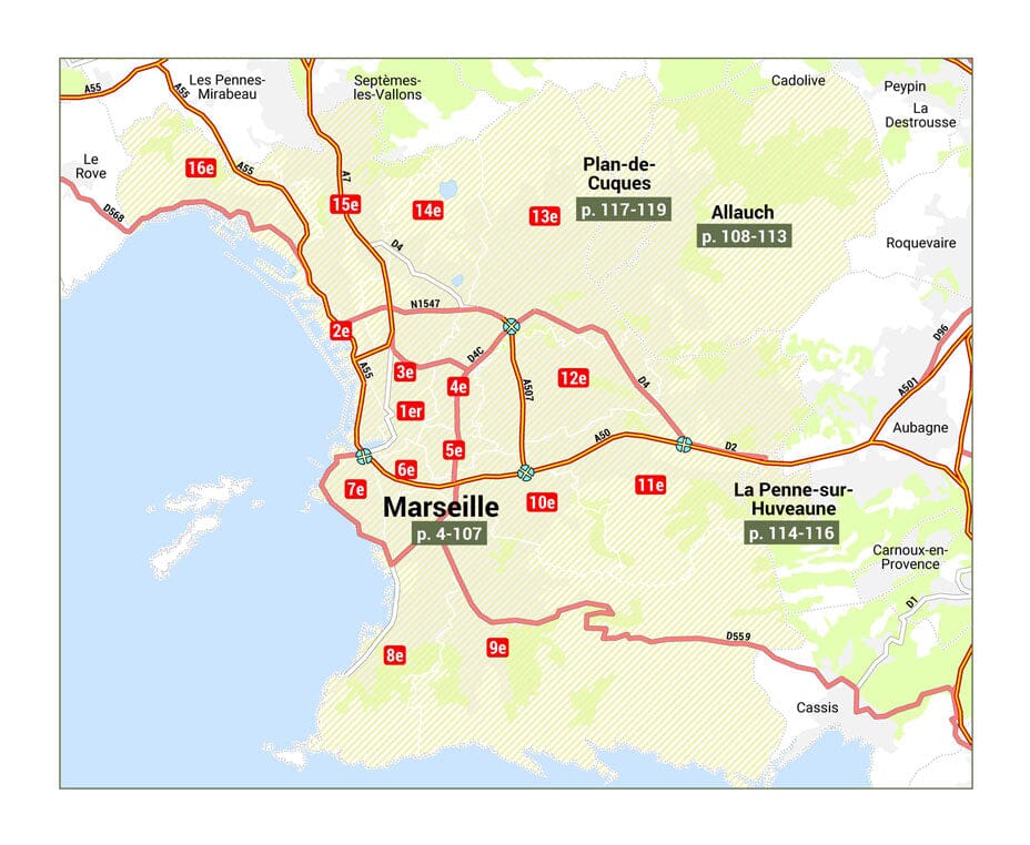 Marseille – Plan de ville pratique | Blay Foldex plan de ville Blay Foldex