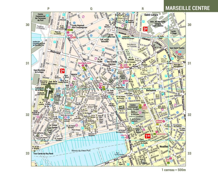 Marseille – Plan de ville pratique | Blay Foldex plan de ville Blay Foldex