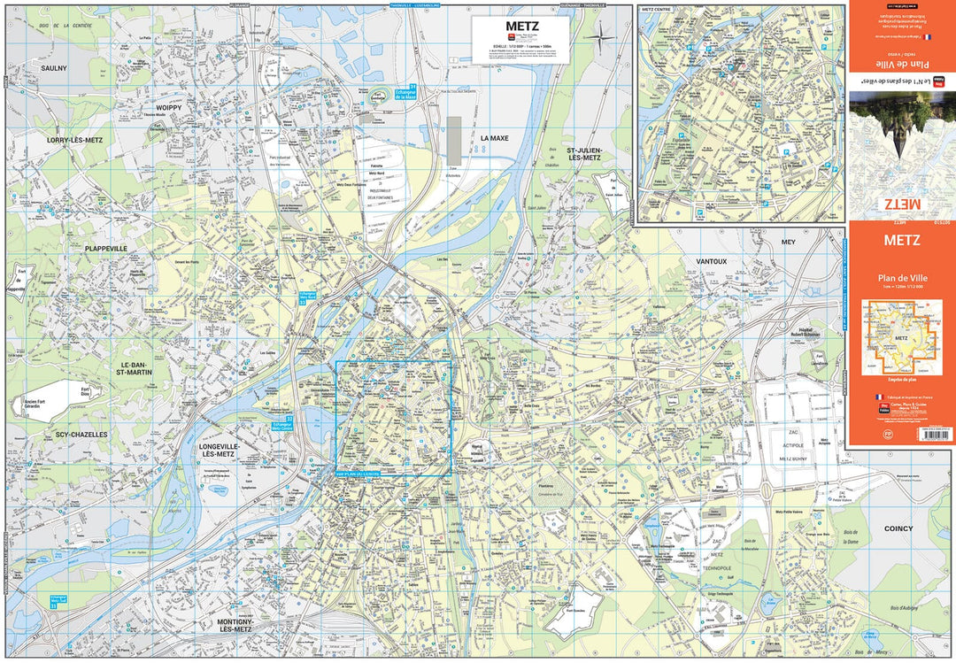 Metz, Moselle - Plan de ville | Blay Foldex carte pliée Blay Foldex 