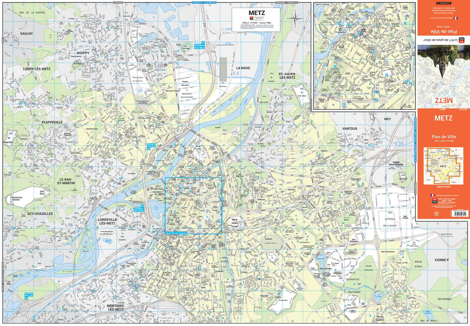 Metz, Moselle - Plan de ville | Blay Foldex plan de ville Blay Foldex