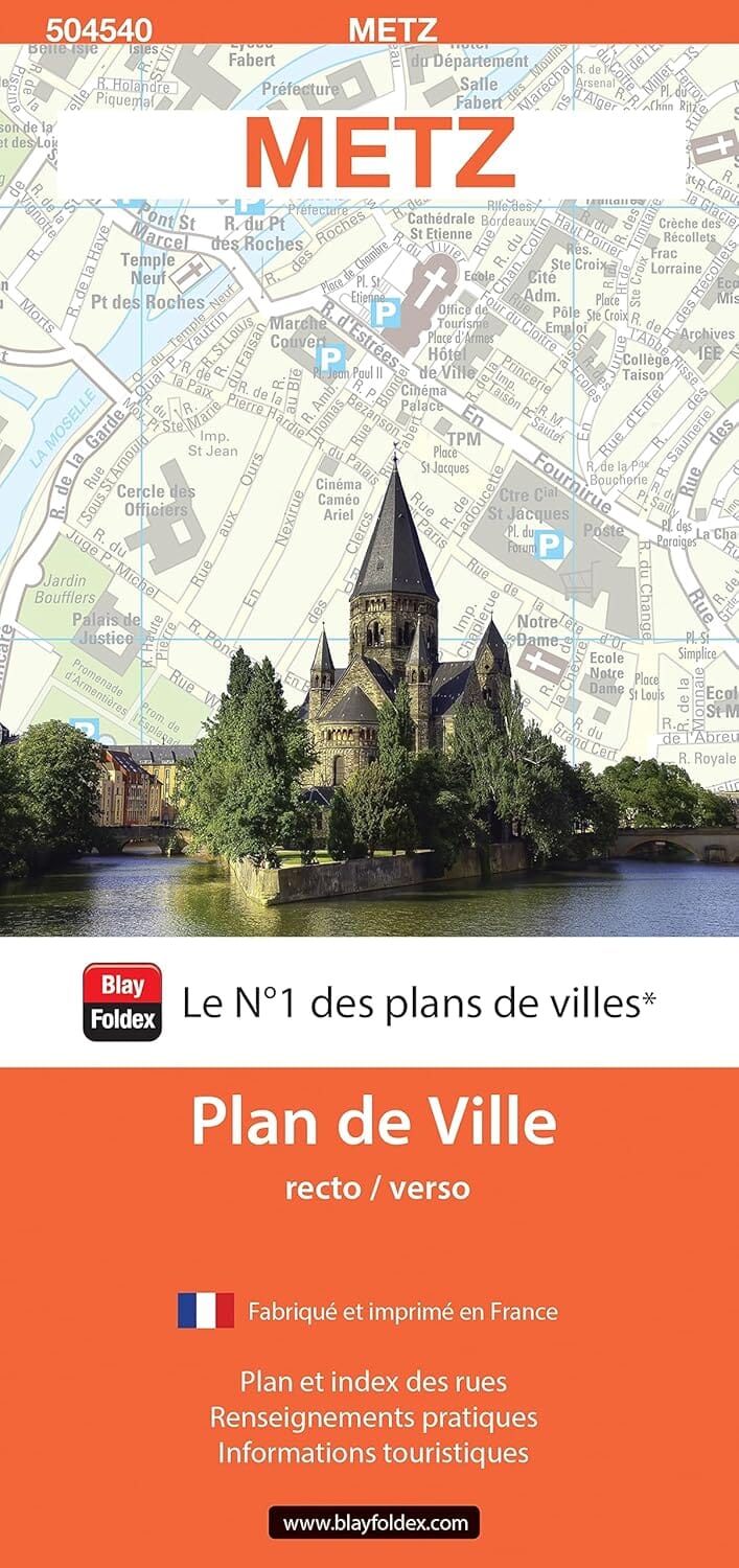 Metz, Moselle - Plan de ville | Blay Foldex plan de ville Blay Foldex 
