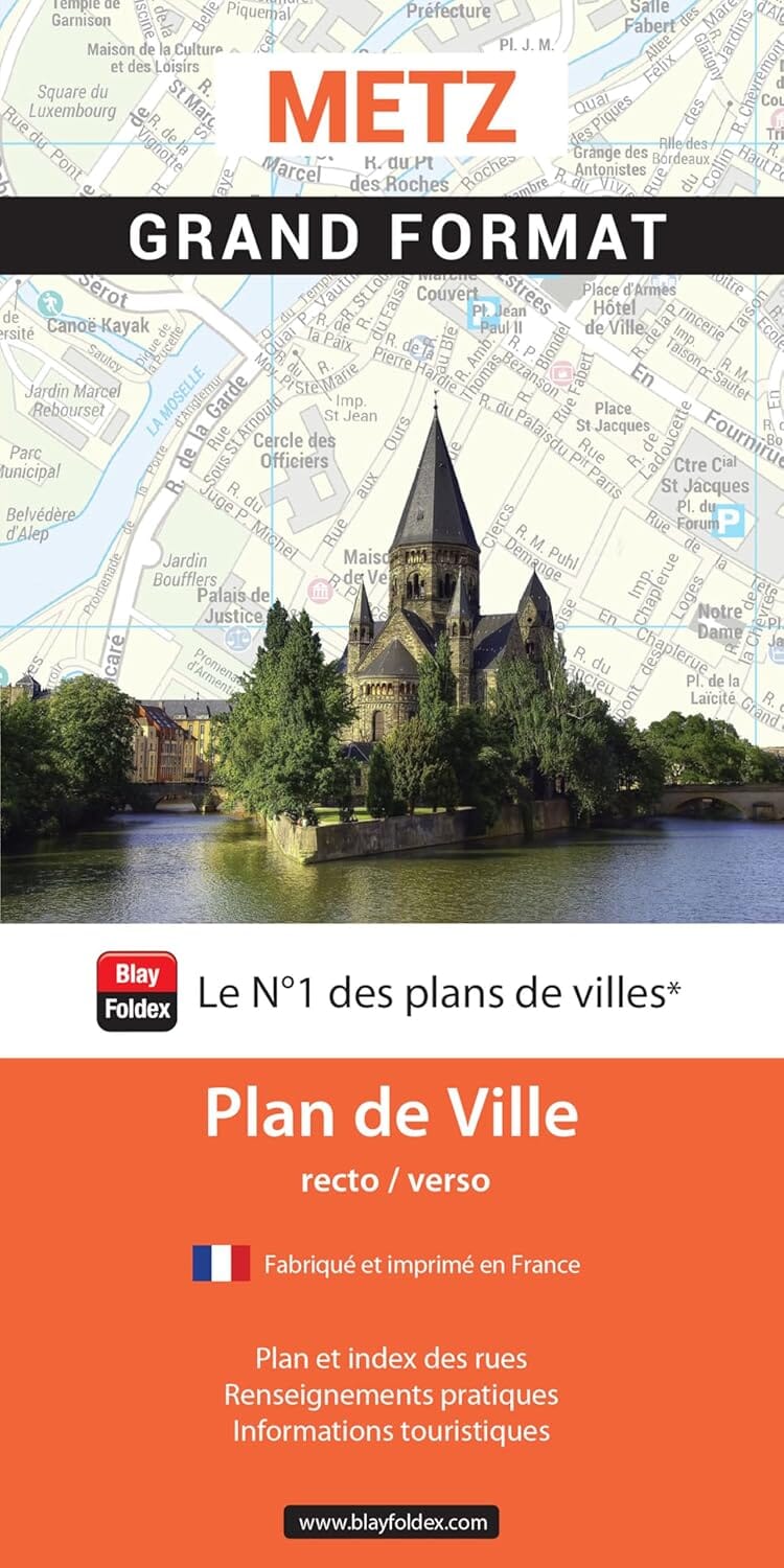 Metz - Plan de ville grand format | Blay Foldex plan de ville Blay Foldex 