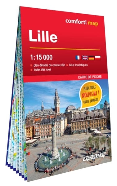 Mini plan de poche plastifié - Lille | Express Map plan de ville Express Map