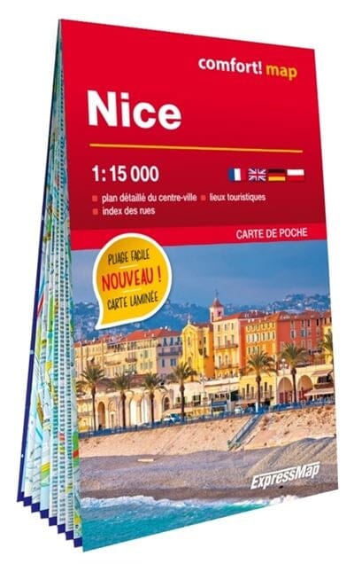 Mini plan de poche plastifié - Nice | Express Map plan de ville Express Map