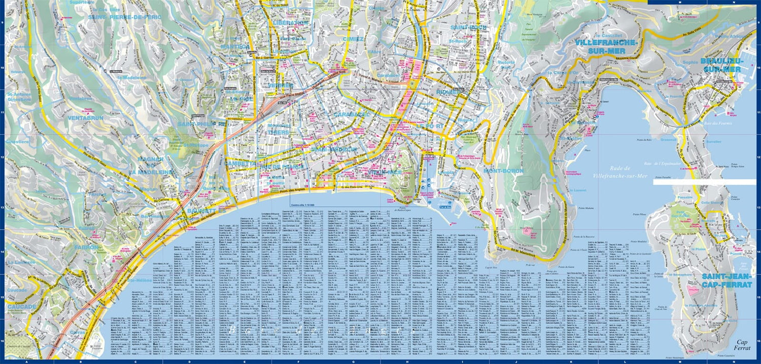Mini plan de poche plastifié - Nice | Express Map plan de ville Express Map
