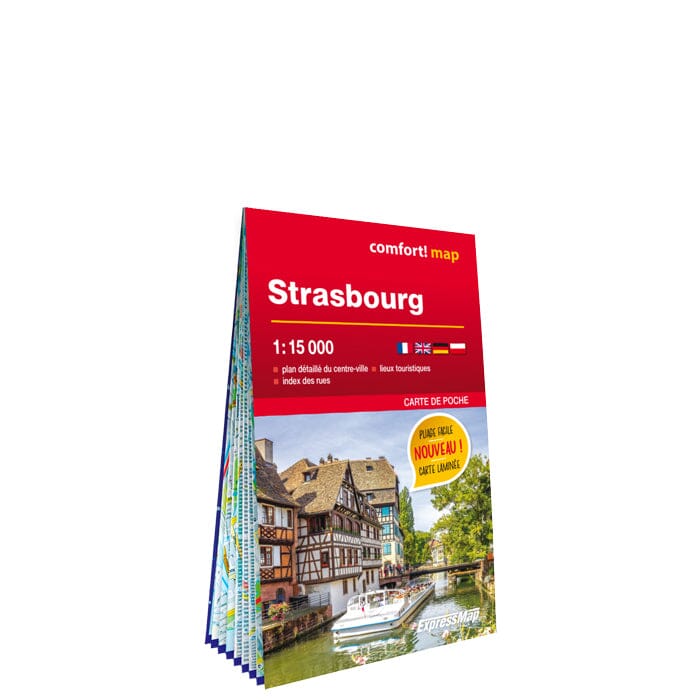 Mini laminated pocket map of Strasbourg | Express Map – Cartovia