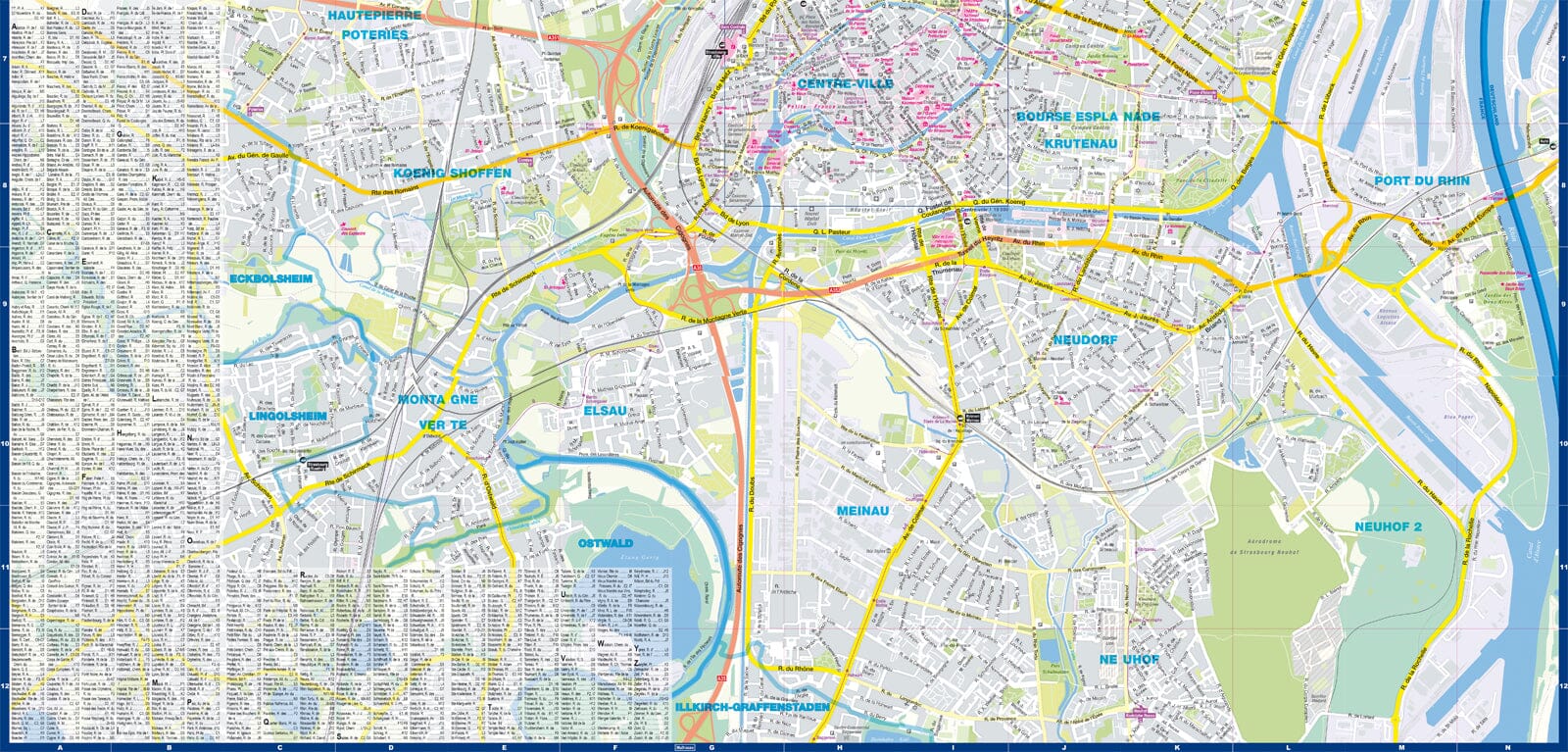 Mini laminated pocket map of Strasbourg | Express Map – Cartovia