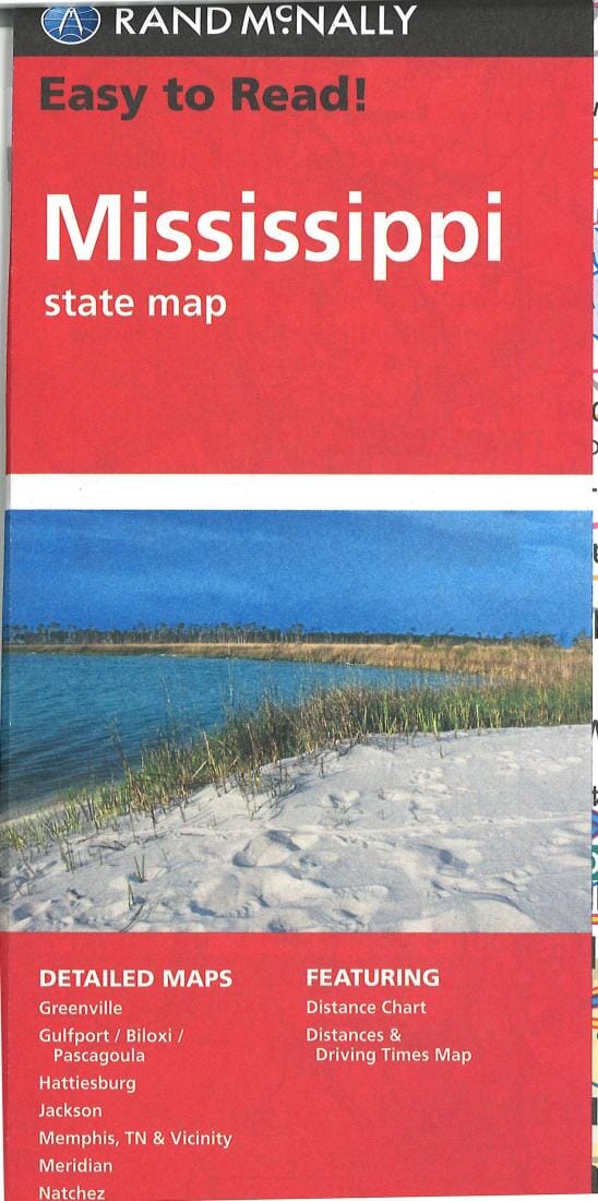 Mississippi, carte facile à lire | Rand McNally carte routière Rand McNally