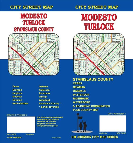 Modesto et Turlock, Californie | GM Johnson plan de ville GM Johnson 