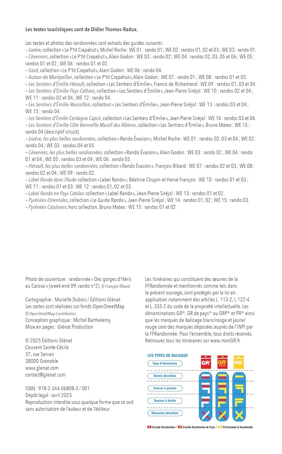 Mon week-end rando - Languedoc-Roussillon : Lozère, Gard, Hérault, Aude, Pyrénées-Orientales | Glénat guide de randonnée Glénat 
