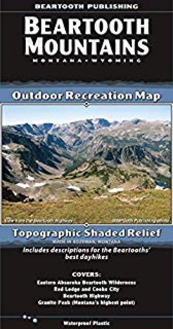 Montagnes Beartooth - Montana et Wyoming | Beartooth Publishing carte routière Beartooth Publishing