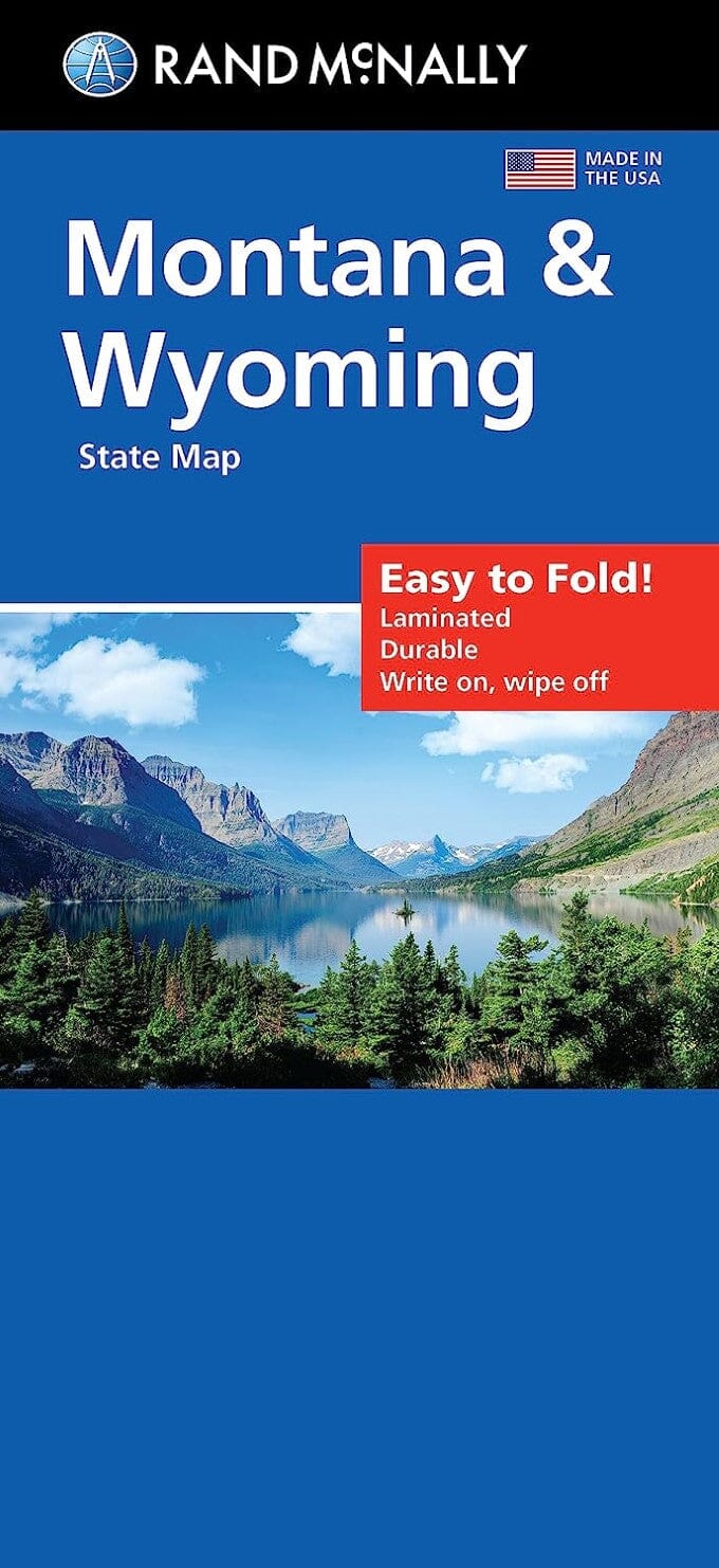 Montana et Wyoming, carte facile à plier | Rand McNally carte routière Rand McNally