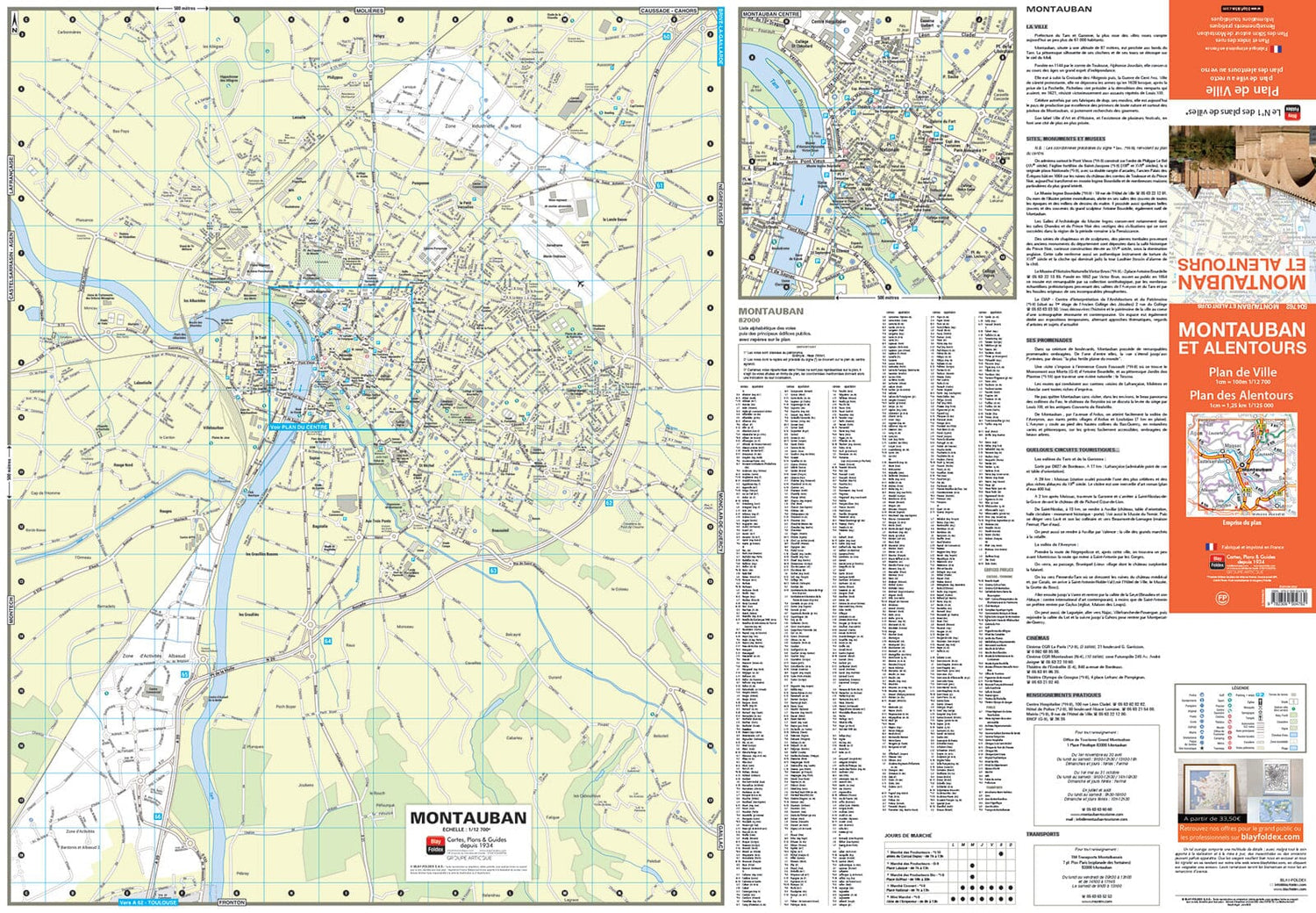 Montauban, Tarn-et-Garonne - Plan de ville | Blay Foldex plan de ville Blay Foldex