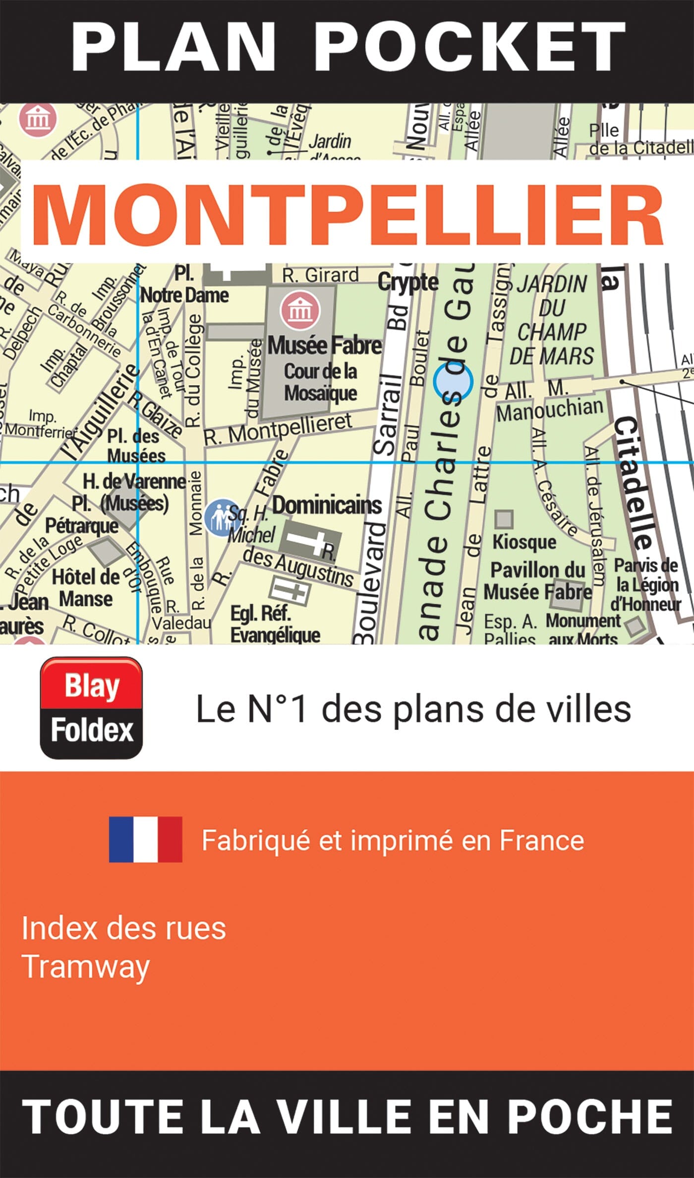 Montpellier, Hérault - Plan de ville "pocket" | Blay Foldex plan de ville Blay Foldex