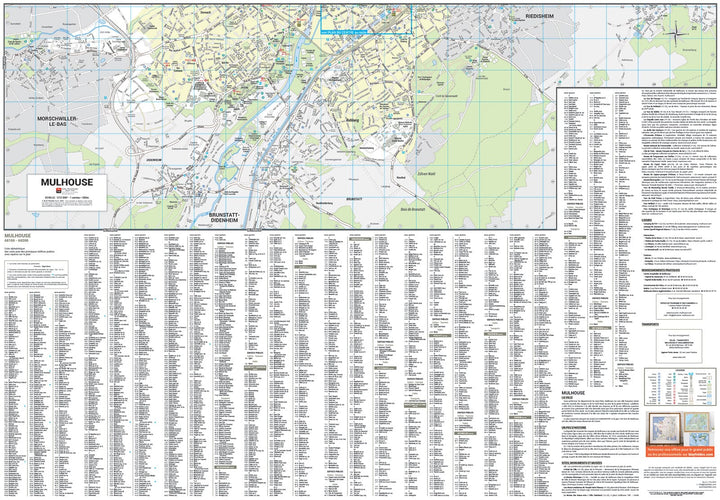 Mulhouse, Haut-Rhin - Plan de ville | Blay Foldex carte pliée Blay Foldex 