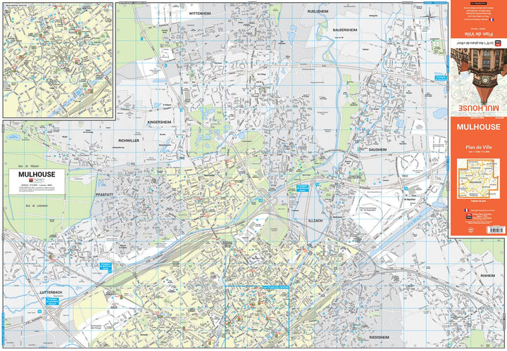 Mulhouse, Haut-Rhin - Plan de ville | Blay Foldex carte pliée Blay Foldex 