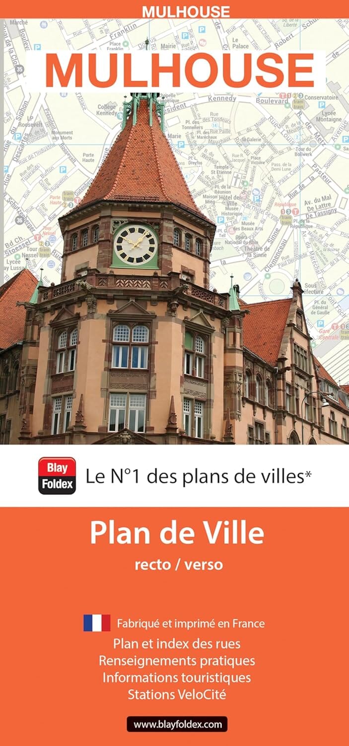 Mulhouse, Haut-Rhin - Plan de ville | Blay Foldex plan de ville Blay Foldex 