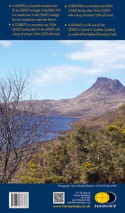 Munro & Corbett Chart incluant Grahams & Donalds | Harvey Maps - Charts carte routière Harvey Maps
