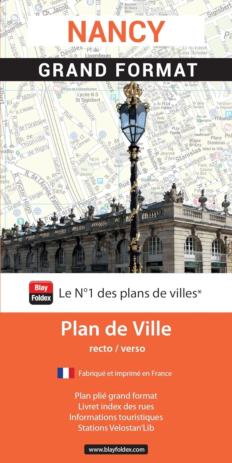 Nancy - Plan de ville grand format | Blay Foldex plan de ville Blay Foldex 