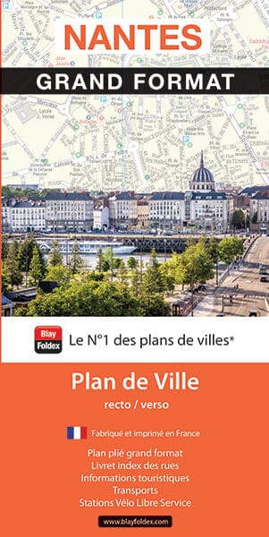 Nantes - Plan de ville grand format | Blay Foldex plan de ville Blay Foldex