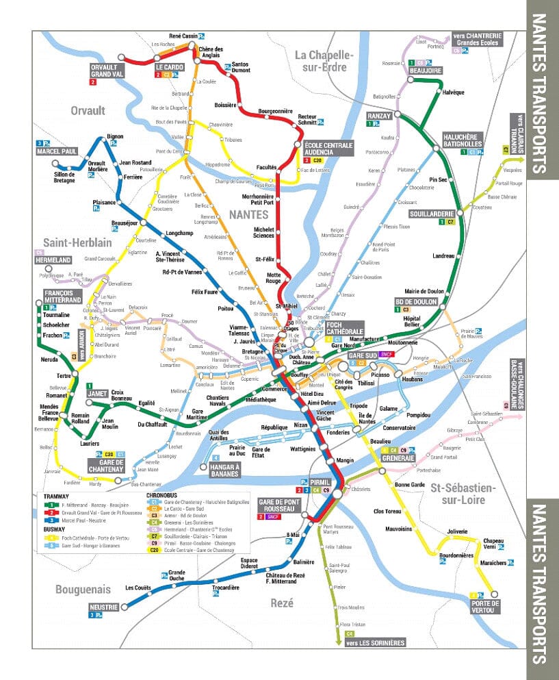 Nantes – Plan de ville pratique | Blay Foldex plan de ville Blay Foldex