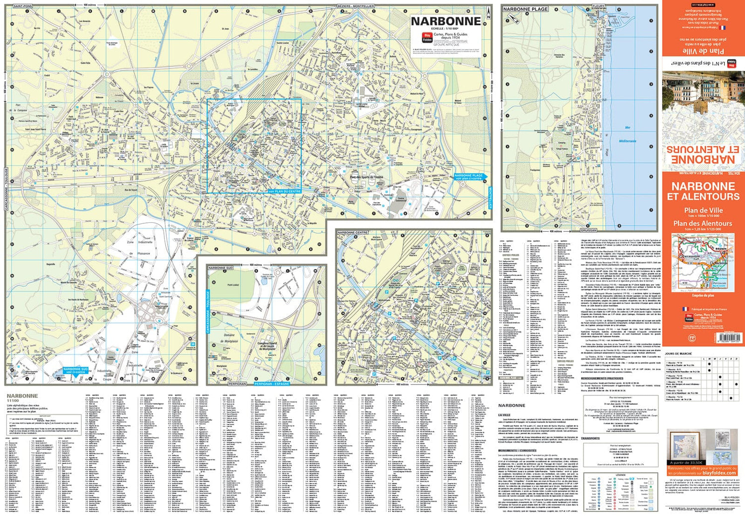 Narbonne, Aude - Plan de ville | Blay Foldex plan de ville Blay Foldex