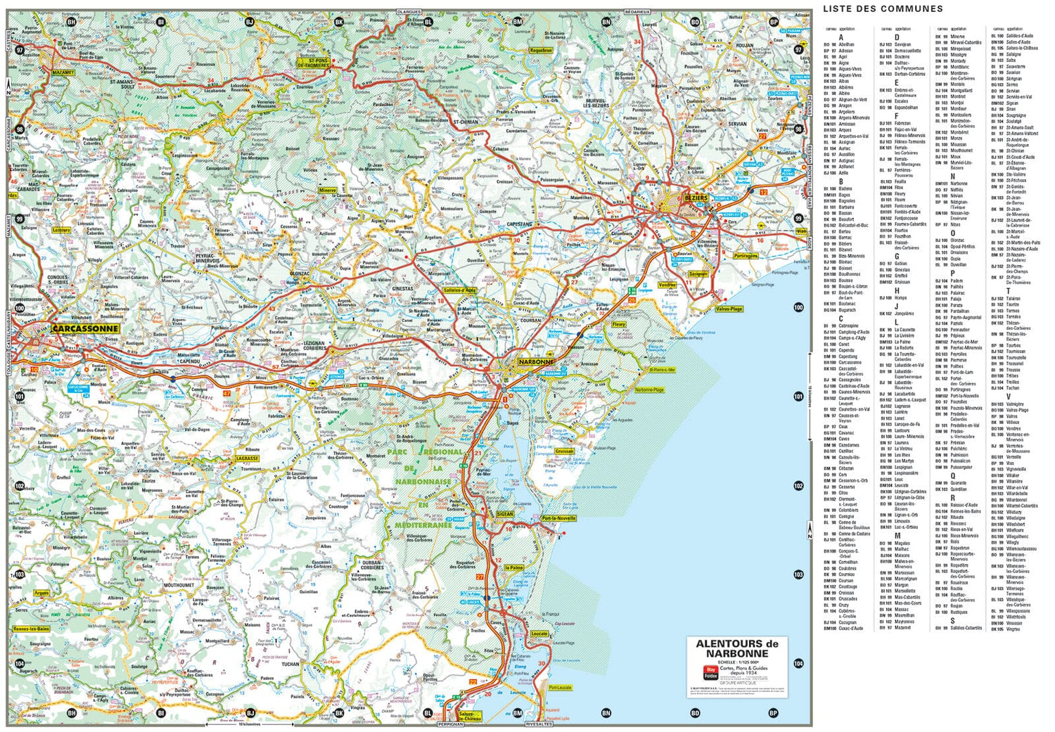 Narbonne, Aude - Plan de ville | Blay Foldex plan de ville Blay Foldex