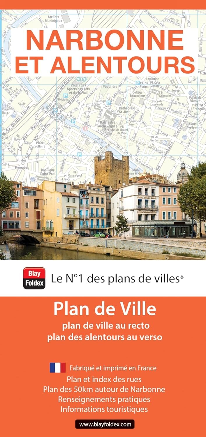 Narbonne, Aude - Plan de ville | Blay Foldex plan de ville Blay Foldex 