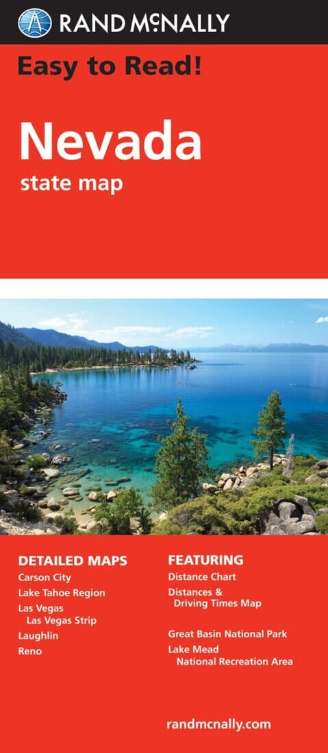 Nevada, carte facile à lire | Rand McNally carte routière Rand McNally