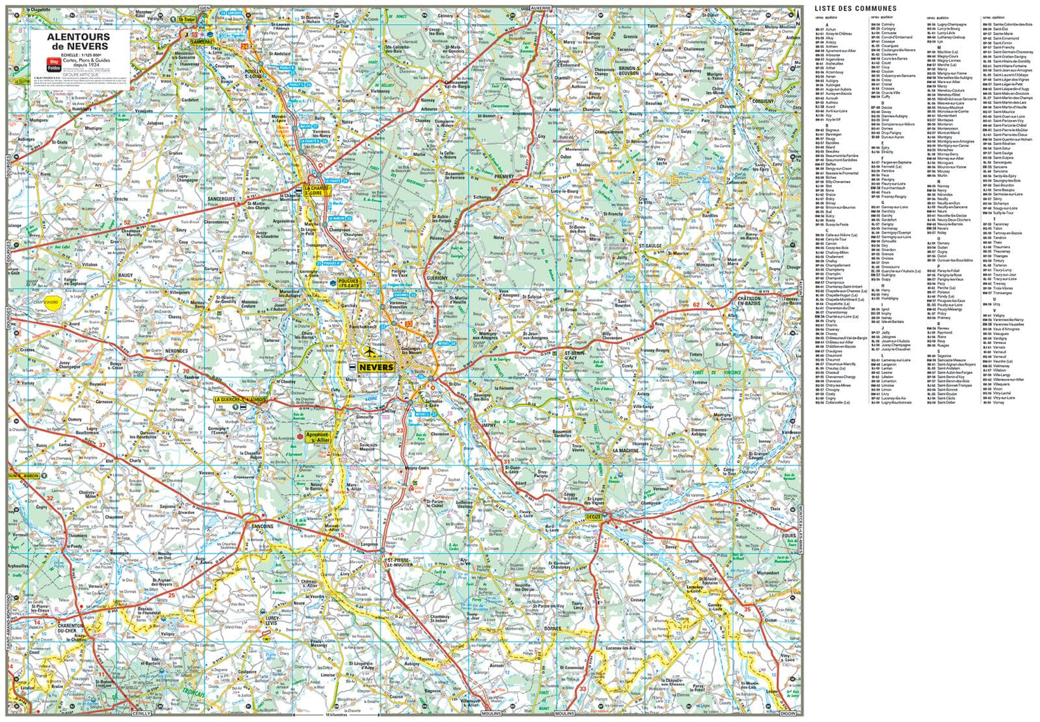 Nevers, Nièvre - Plan de ville | Blay Foldex plan de ville Blay Foldex