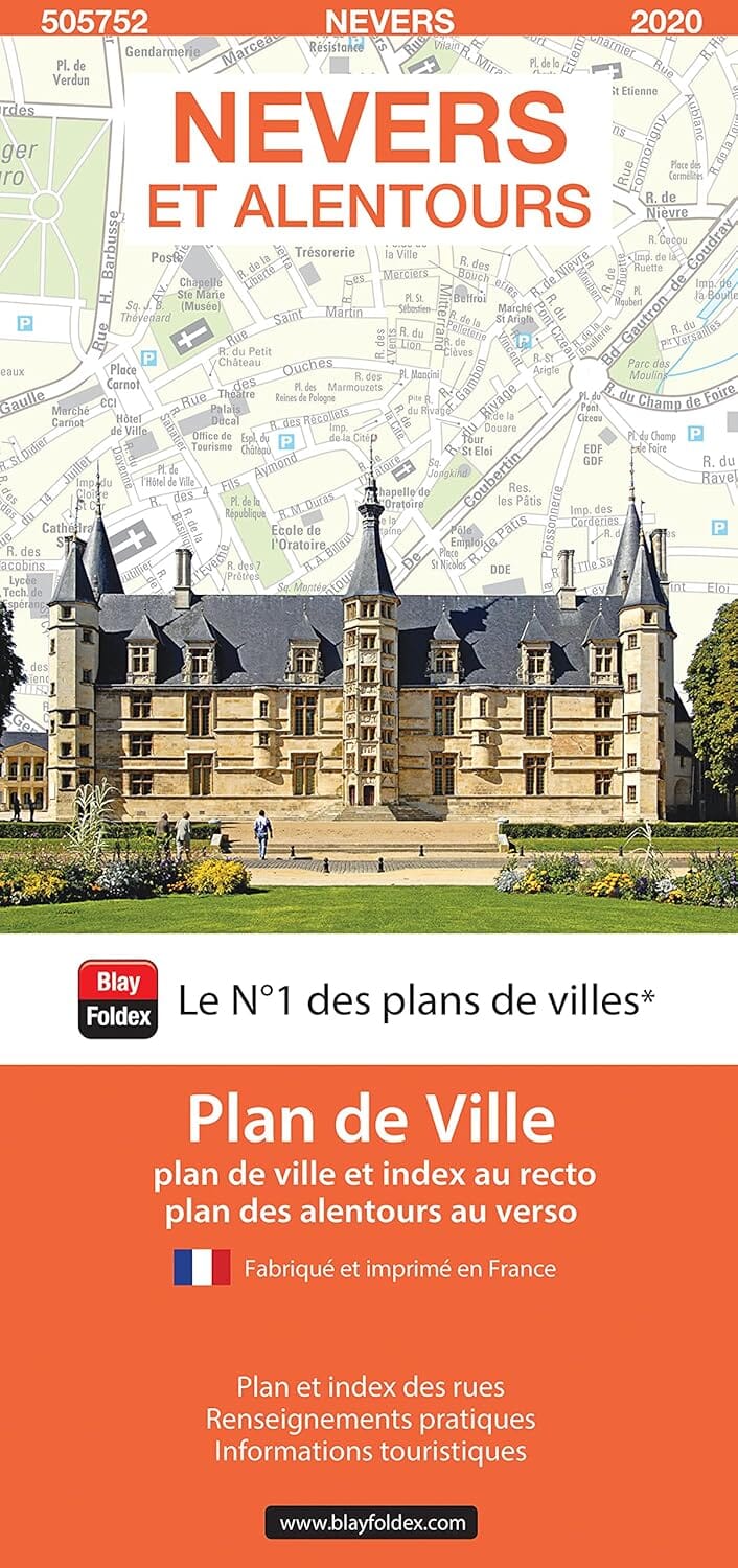 Nevers, Nièvre - Plan de ville | Blay Foldex plan de ville Blay Foldex 