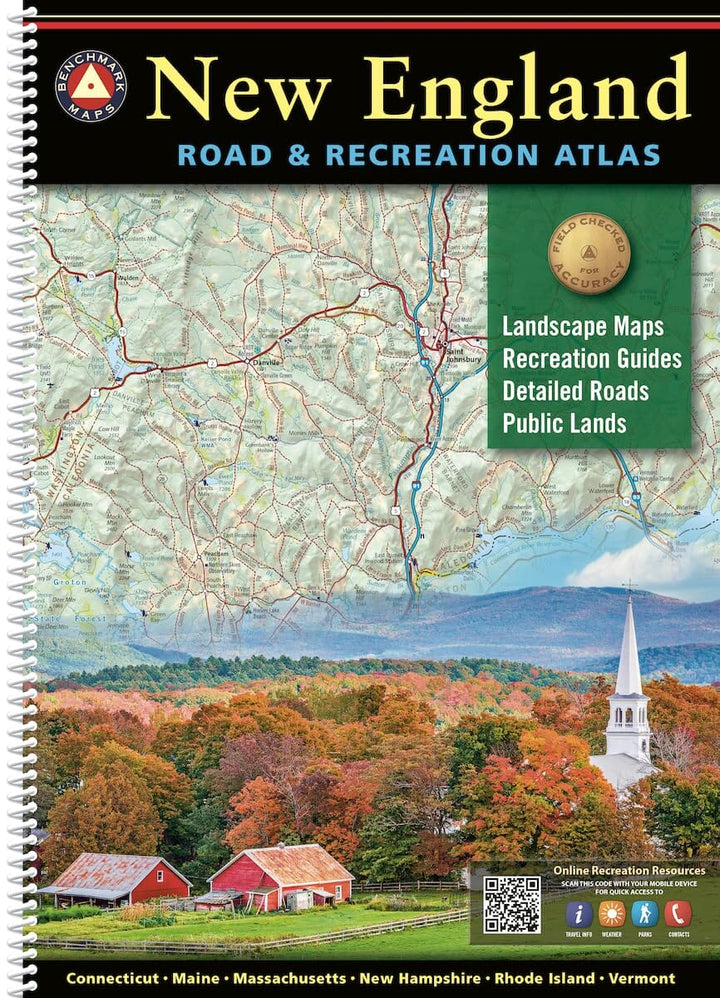 New England Road and Recreation Atlas | Benchmark Maps atlas Benchmark Maps 
