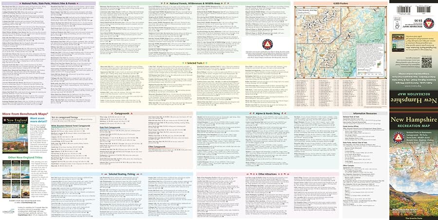 New Hampshire Recreation Map | Benchmark Maps carte routière Benchmark Maps 