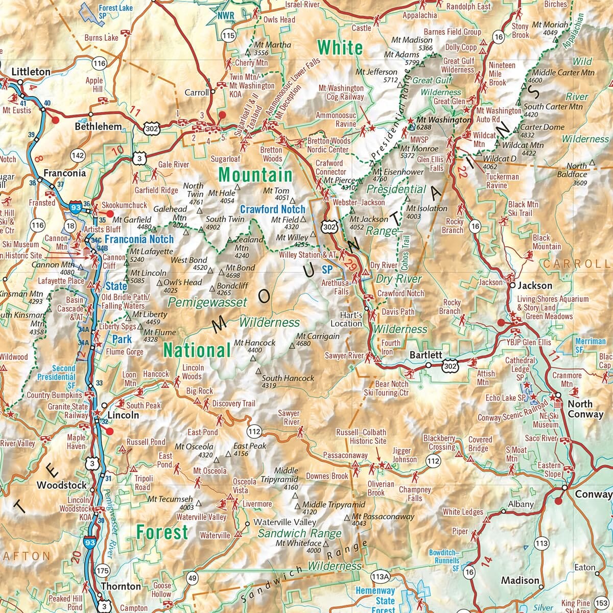 New Hampshire Recreation Map | Benchmark Maps carte routière Benchmark Maps 