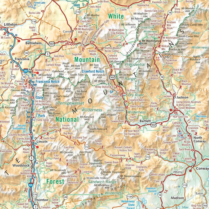 New Hampshire Recreation Map | Benchmark Maps carte routière Benchmark Maps 