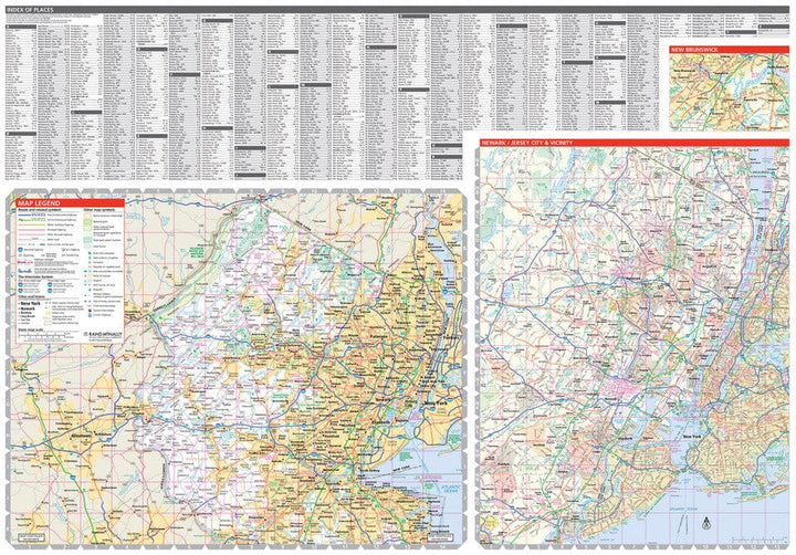 New Jersey, carte facile à lire | Rand McNally carte routière Rand McNally 