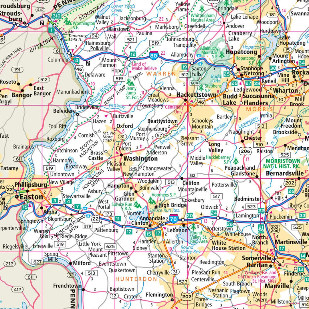 New Jersey, carte facile à plier | Rand McNally carte routière Rand McNally 