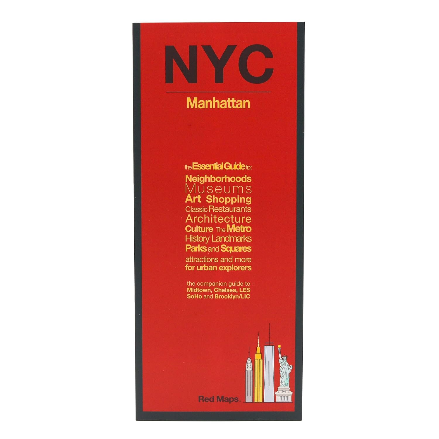 New York City, New York | Red Maps plan de ville Red Maps