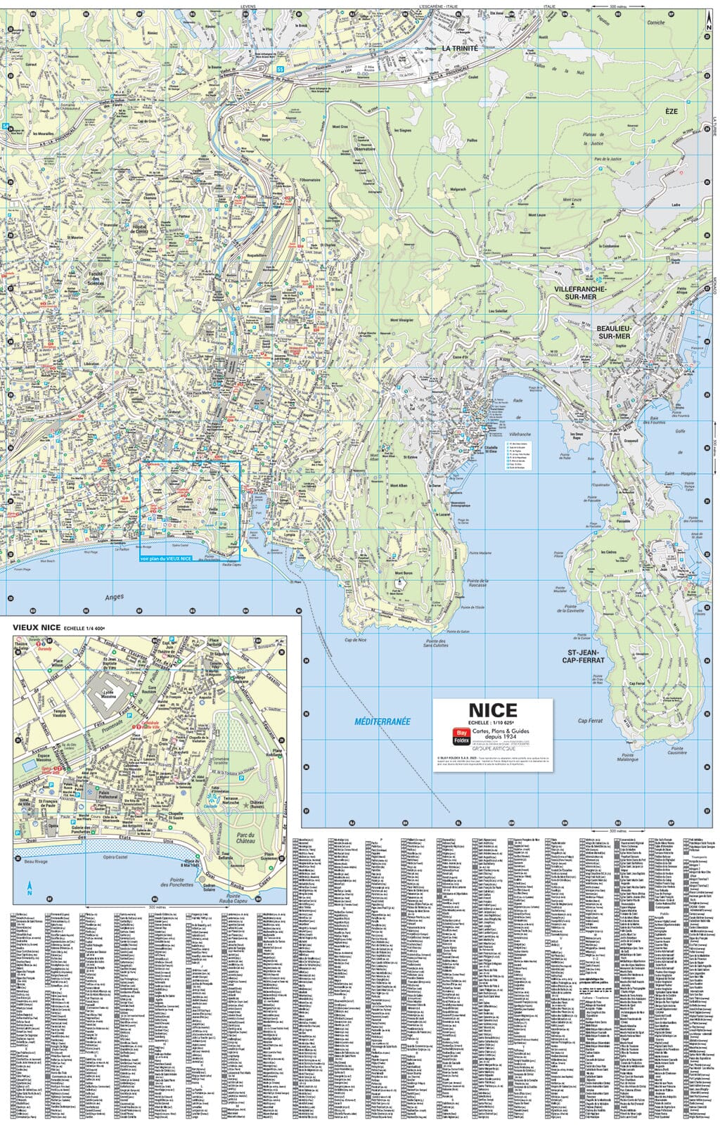 Nice, Alpes-Maritimes - Plan de ville "pocket" | Blay Foldex plan de ville Blay Foldex