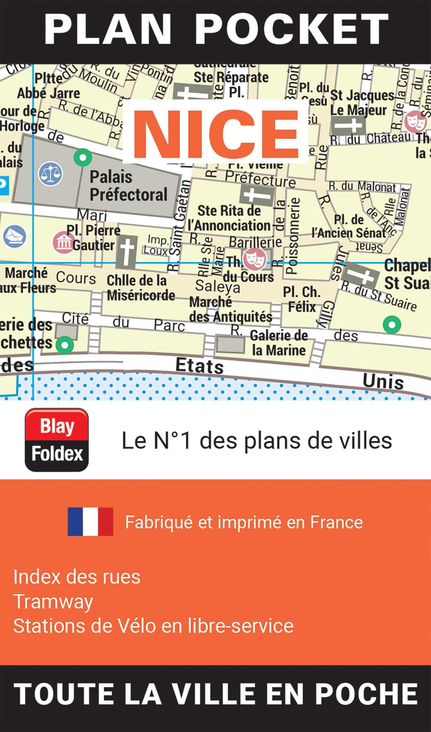 Nice, Alpes-Maritimes - Plan de ville "pocket" | Blay Foldex plan de ville Blay Foldex