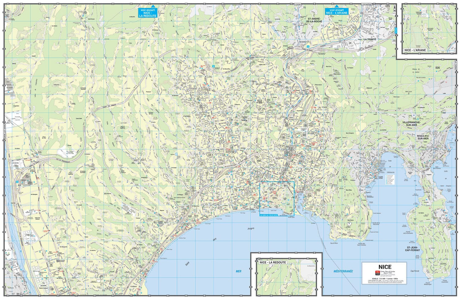 Nice - Plan de ville grand format | Blay Foldex plan de ville Blay Foldex